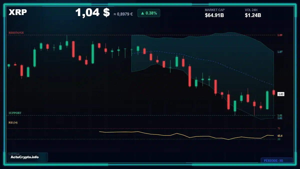 XRP — graphique de marché Graphique XRP — données de marché vérifiées
