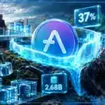 Illustration d’Aave, des prêts actifs et de la hausse du token AAVE