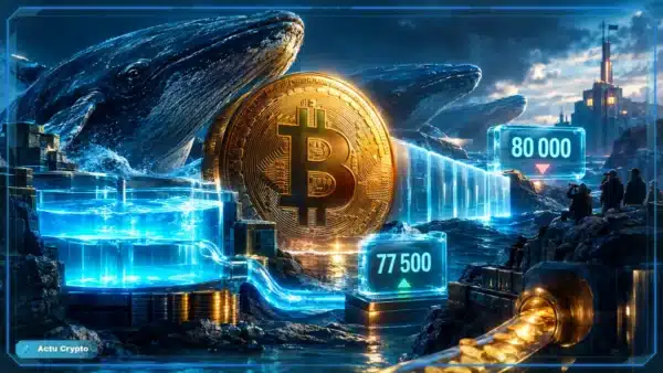 Pièce Bitcoin en équilibre avant les décisions monétaires de septembre