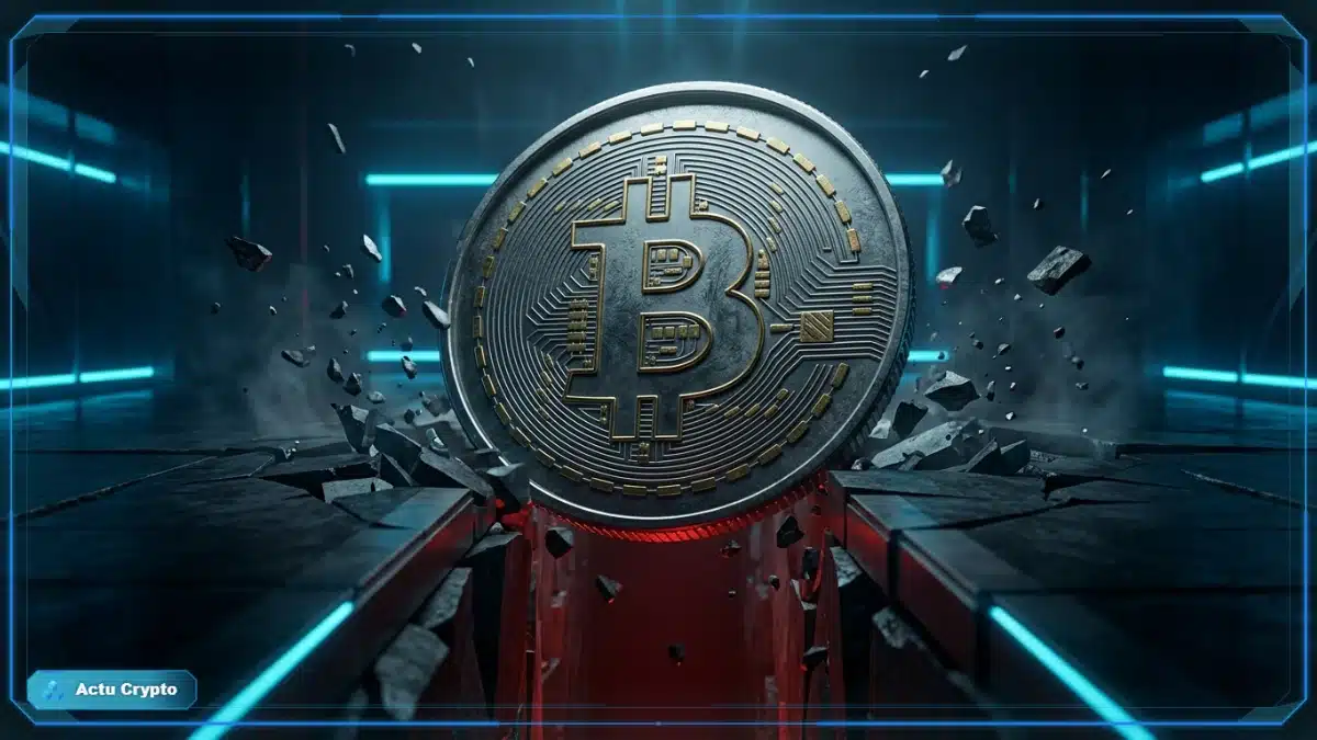Bitcoin franchissant un support fissuré après la chute du cours sous 80 000 dollars