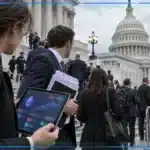 Sénat américain illustrant le vote procédural lié au CLARITY Act