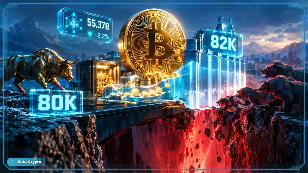 Bitcoin près de 80 000 dollars face à une résistance lumineuse
