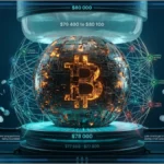 Graphique technique du cours Bitcoin aujourd'hui montrant les supports et résistances.