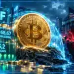 Graphique Bitcoin à 83 200 dollars et flux des ETF Bitcoin américains
