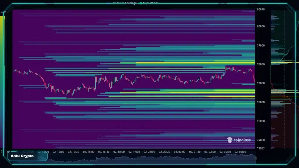 Binance BTC/USDT Liquidation Heatmap
