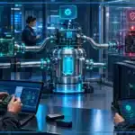Photo réaliste d’auditeurs examinant différents modules de smart contracts connectés à une même infrastructure DeFi, illustrant les risques spécifiques des hooks avant un swap sur Uniswap v4.