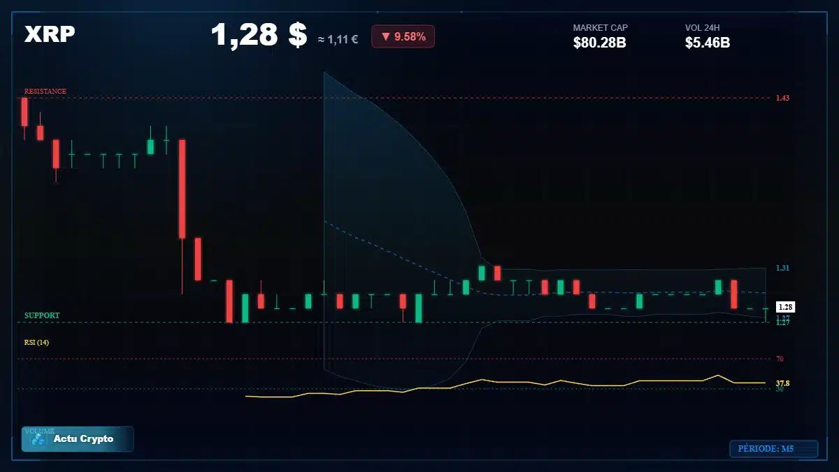 Graphique du cours XRP Analyse technique du cours XRP avec données de marché récentes