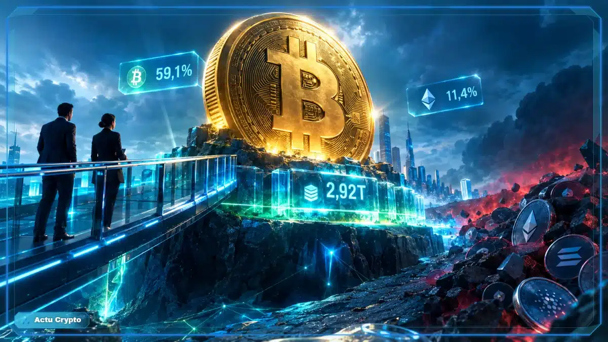 Bitcoin domine le marché crypto avec une part de 59,1 % Bitcoin domine le marché crypto avec une part de 59,1 %