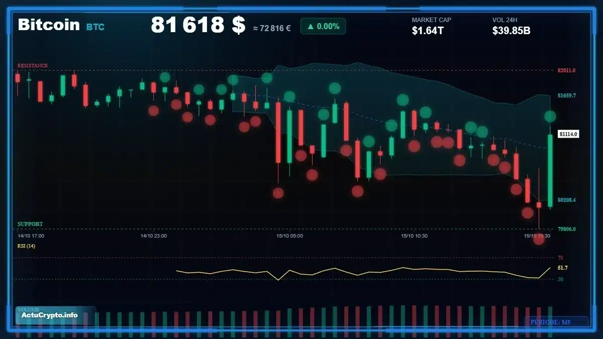 BTC — graphique de marché Graphique BTC — données de marché vérifiées