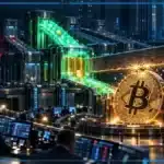 Photo réaliste de Bitcoin bloqué sous 80 000 dollars tandis qu’un seul grand canal ETF institutionnel injecte des capitaux, les autres fonds restant neutres après de fortes sorties récentes.
