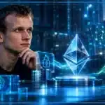 Cadenas cryptographique lumineux illustrant le risque IA autour d’ECDSA sur Ethereum