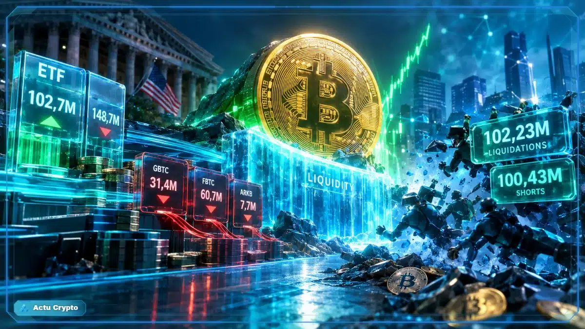 Le cours Bitcoin monte aujourd'hui : ETF et rachats forcés Le cours Bitcoin monte aujourd'hui : ETF et rachats forcés