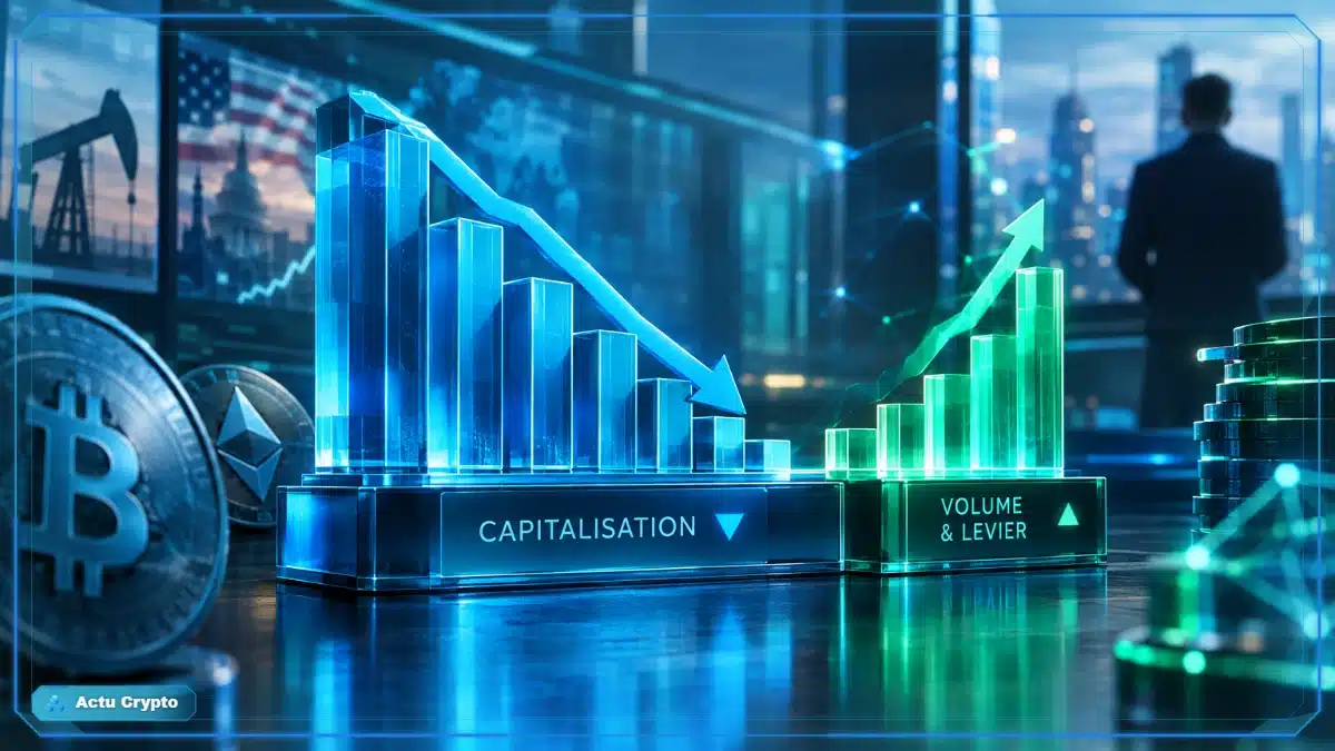 La capitalisation recule, le volume accélère La capitalisation recule, le volume accélère — marché crypto