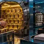 Photo réaliste d’un directeur financier ajoutant de nouveaux Bitcoin à une réserve institutionnelle importante, tandis qu’une émission d’actions préférentielles reste séparée et encore en attente de règlement.