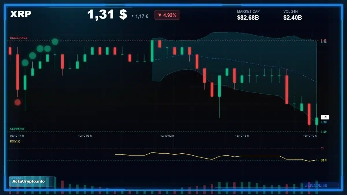 XRP — graphique de marché Graphique XRP — données de marché vérifiées