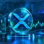 Symbole XRP en 3D devant un graphique de trading affichant 1,3100 $, un support à 1,29 $ et une résistance à 1,34 $.